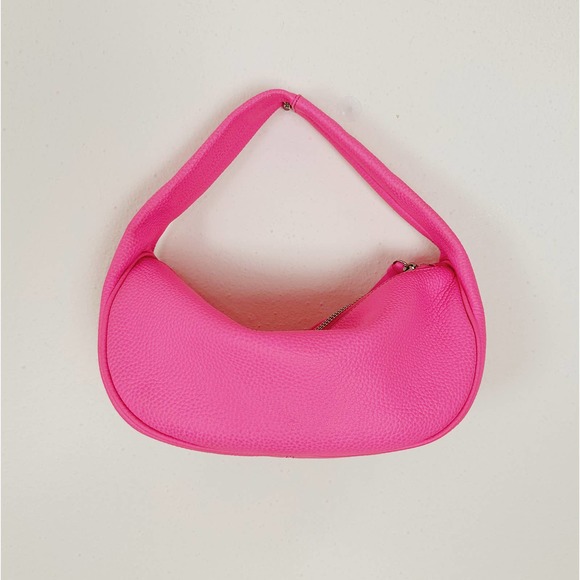 BY FAR Cush Hot Pink Leather Shoulder Bag - Picture 9 of 15
